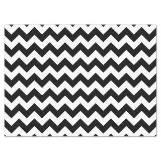Black and White Zigzag Pattern, Chevron Pattern Tissue Paper