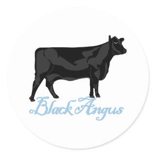 Black Angus Classic Round Sticker