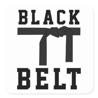 Black Belt Square Sticker