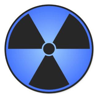 Black & Blue Radiation Symbol Sticker