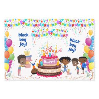 Black Boy Joy Birthday  Sheets