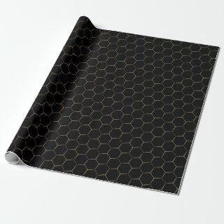 Black Bronze Honeycomb Hexagon Pattern Chic Manly