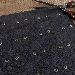 Black Cat Green Eyes Pattern Tissue Paper
