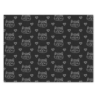 Black Cat  Kitten Seamless Pattern  Tissue Paper