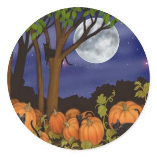 Black Cats & Pumpkins Sticker