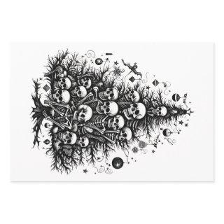 Black Christmas tree Skulls and bones 3 arts  Sheets