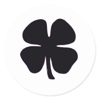 Black Clover white round large stickers