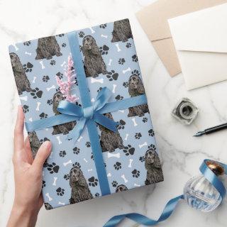 Black Cocker Spaniel Dog Paw Prints All Occasion