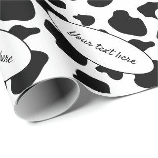 Black cow spots animal print pattern personalized