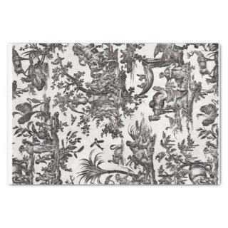 Black & Cream French Toille Design Tissue Paper