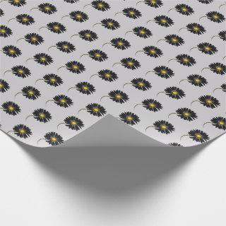 black daisy on gray
