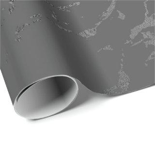 Black Deep Gray Marble Silver Carrara Shiny