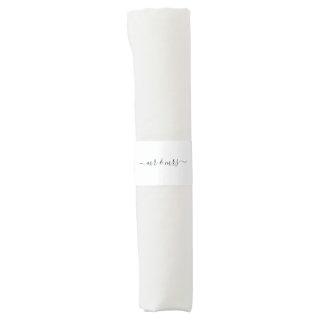 Black Elegant Signature Names Napkin Bands