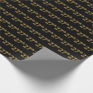 Black, Faux Gold 27th (Twenty-Seventh) Event