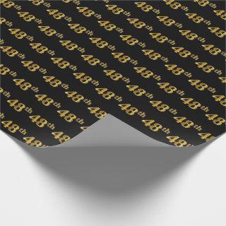 Black, Faux Gold 48th (Forty-Eighth) Event