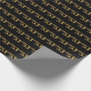 Black, Faux Gold 53rd (Fifty-Third) Event