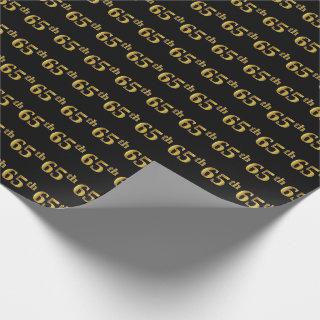 Black, Faux Gold 65th (Sixty-Fifth) Event