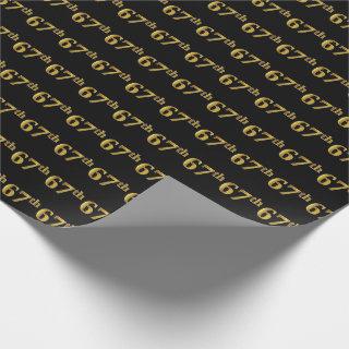 Black, Faux Gold 67th (Sixty-Seventh) Event