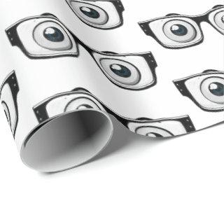 black frame glasses with eyeballs