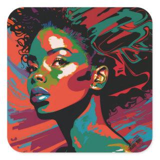 'Black Girl Magic' Pop Art Stickers