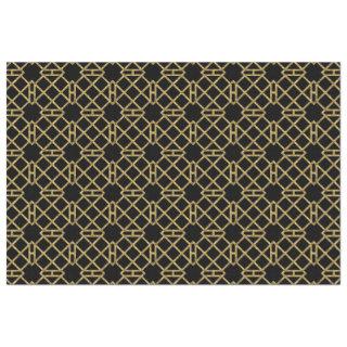 Black Gold Art Deco Chinese Chippendale Decoupage  Tissue Paper