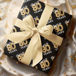 Black Gold Cheers to 80 Years Birthday  Sheets