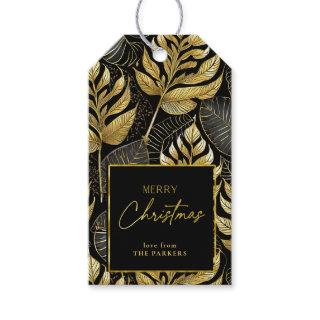 Black Gold Christmas Pattern#29 ID1009 Gift Tags