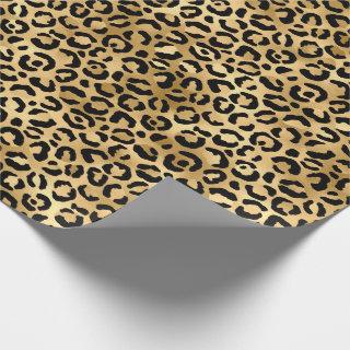 Black Gold Leopard Cheetah Animal Print