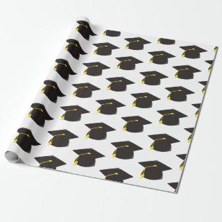 Black Graduation Cap w/ White Background Gift