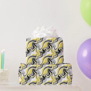 Black, Gray and Yellow Fluid Abstract