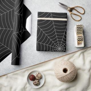 Black gray spider web Halloween pattern