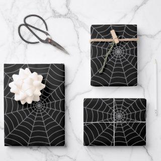 Black gray spider web Halloween pattern  Sheets