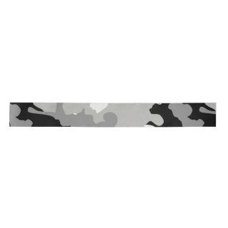 Black & Grey Camo  Satin Ribbon