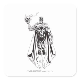 Black Hand with Skull 3 Square Sticker