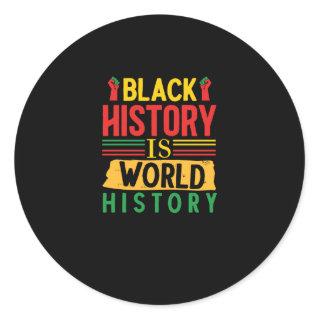 Black History Is World History (3) Classic Round Sticker