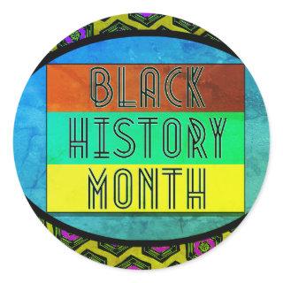 Black History Month  Classic Round Sticker