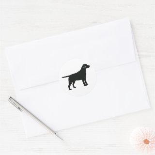 Black Lab Dog Classic Round Sticker