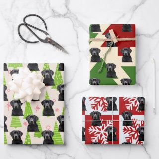 Black Lab Festive Christmas Dog  Sheets