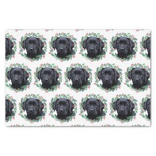 Black Labrador Elegant Dog Christmas Tissue Paper