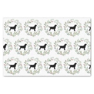 Black Labrador Retriever Christmas Wreath Dog Tissue Paper
