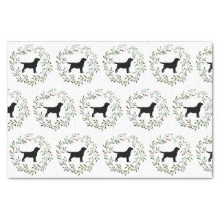 Black Labrador Retriever Christmas Wreath Dog Tissue Paper