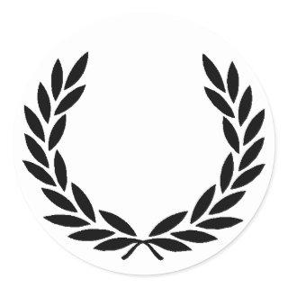 Black Laurel Wreath Sticker