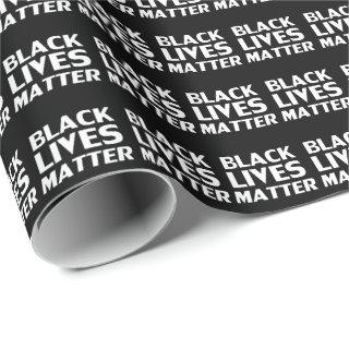 Black Lives Matter black white typography pattern