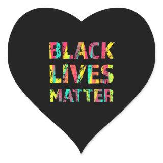 Black Lives Matter Painting 01 Rise Up Reminder Heart Sticker