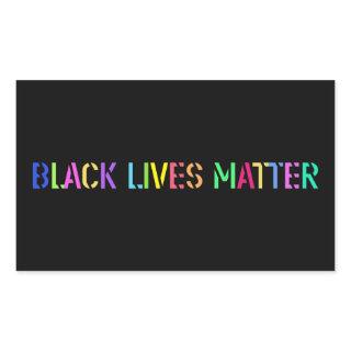 Black Lives Matter Stencil 02 Uprising Multi Style Rectangular Sticker