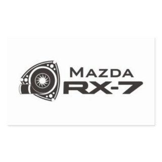 Black Mazda RX-7 Rotary Engine Stickers