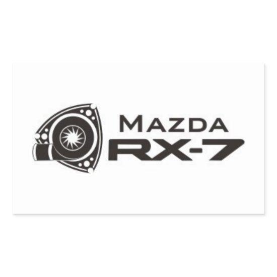 Black Mazda RX-7 Rotary Engine Stickers
