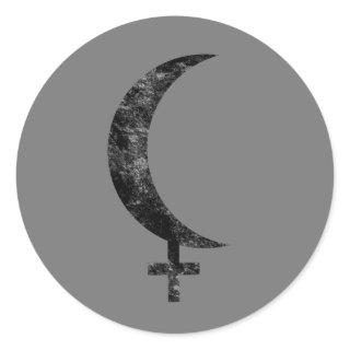 Black Moon Lilith Esoteric Astrology Sign Classic Round Sticker