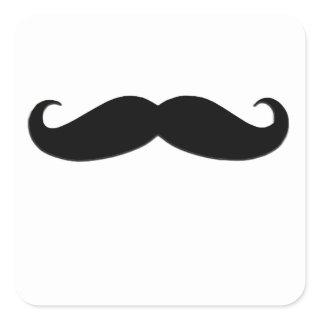 Black Mustache or Black Moustache for Fun Gifts Square Sticker