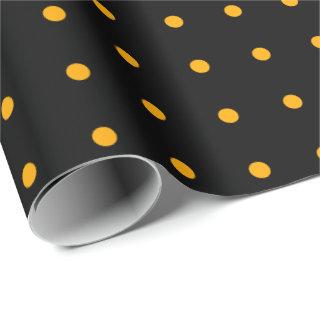 Black Orange Polka Dot Pattern Halloween